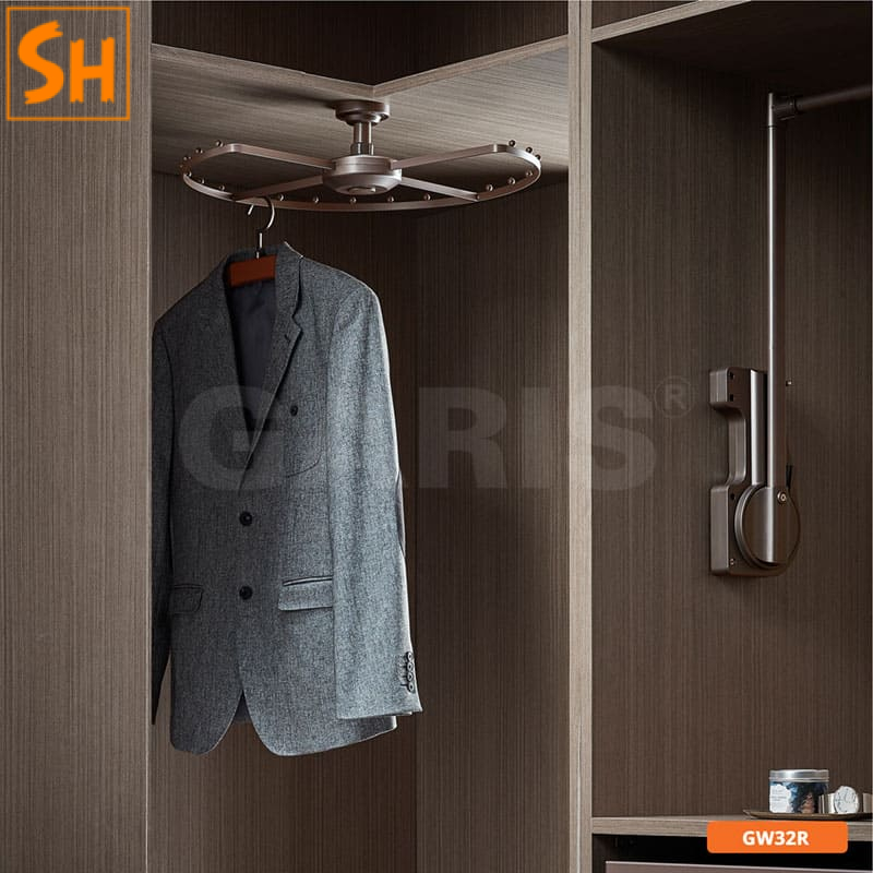 Giá xoay treo trần góc tủ quần áo GW32R