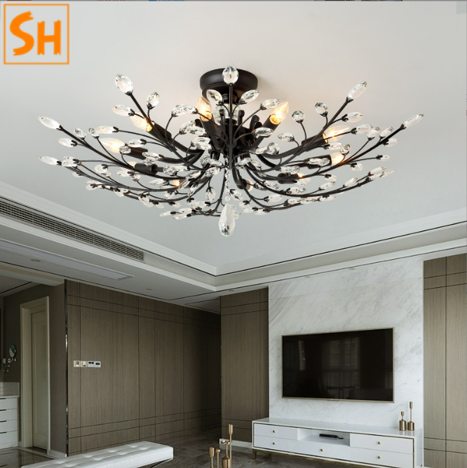 Đèn chùm pha lê chiếu sáng phòng khách X6613 1