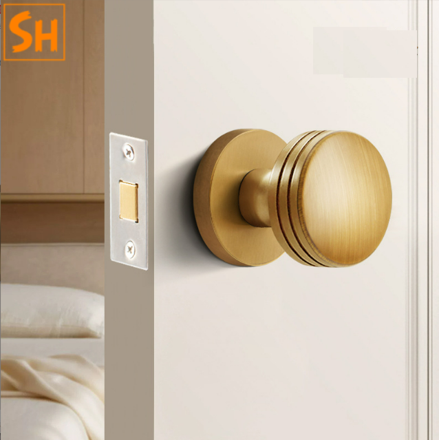 Khóa cửa vô hình một mặt bằng đồng thau YJ958 0