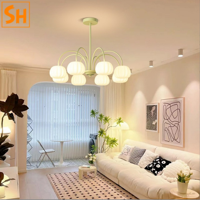 Đèn chùm thả chao bí ngô dễ thương DY9997 1