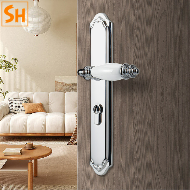 Khóa cửa bằng đồng mạ PVD kiểu Pháp BR2277