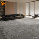 Thảm trải sàn màu xám decor phòng JR202501