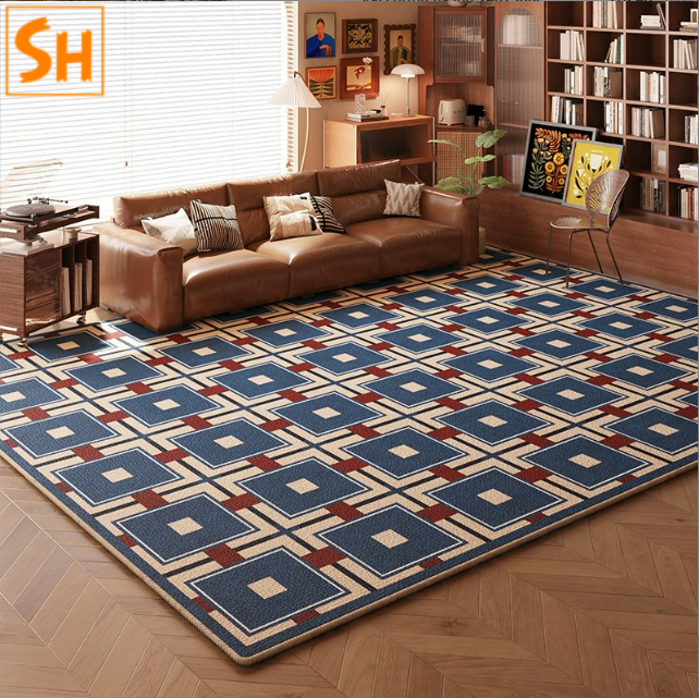Thảm trải sàn retro họa tiết lông ngắn JR40621 1 Thảm trải sàn retro họa tiết lông ngắn JR40621