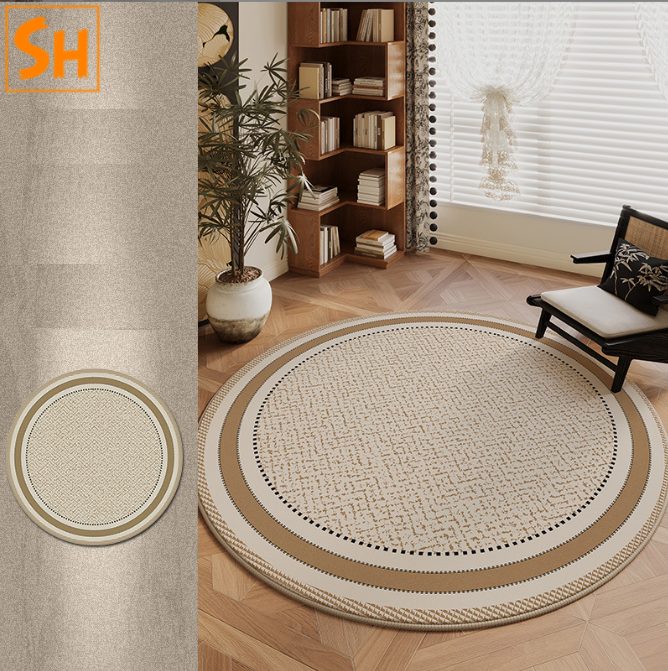 Thảm bàn trang điểm tròn cổ điển kiểu Pháp JR0307 Thảm bàn trang điểm tròn cổ điển kiểu Pháp JR0307