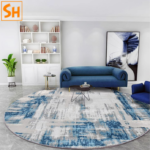 Thảm tròn họa tiết gợn sóng đại dương 5441A