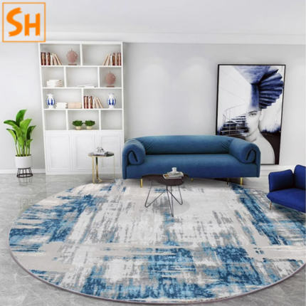 Thảm tròn họa tiết gợn sóng đại dương 5441A
