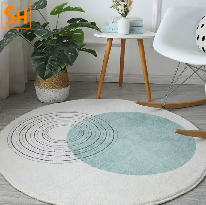 Thảm tròn mềm mại chân giường hiện đại YA2600 7 Thảm tròn mềm mại chân giường hiện đại YA2600