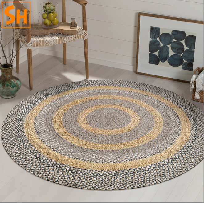 Thảm tròn sợi cọ dệt thủ công CR3677 1 Thảm tròn sợi cọ dệt thủ công CR3677