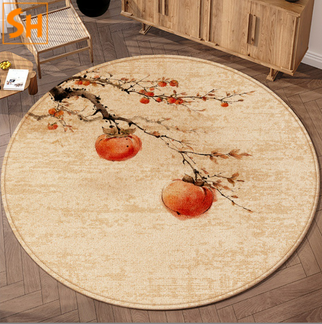 Thảm Tròn phong cách nghệ thuật Thủy Mặc DG2840 1 Thảm Tròn phong cách nghệ thuật Thủy Mặc DG2840