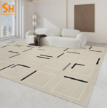 Thảm lót sàn decor nhà đẹp màu kem JR0950