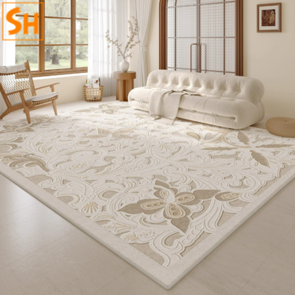 Thảm phòng ngủ màu kem thanh lịch DN1411