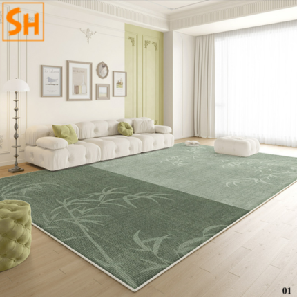 Thảm trang trí tông xanh mát QR1805