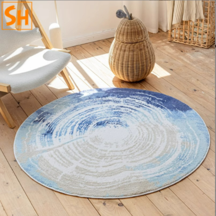 Thảm tròn họa tiết xoáy nước đại dương DL0417