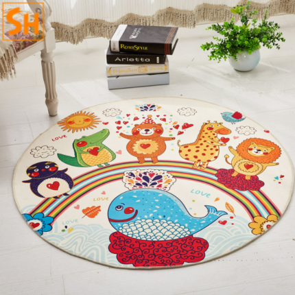 Thảm tròn phòng trẻ em xinh xắn LN0806
