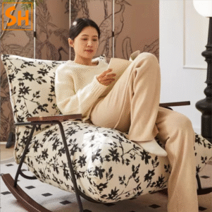 Ghế bập bênh thư giãn họa tiết độc đáo LRY49