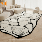 Thảm trải sàn họa tiết viền đen sắc nét JL1123
