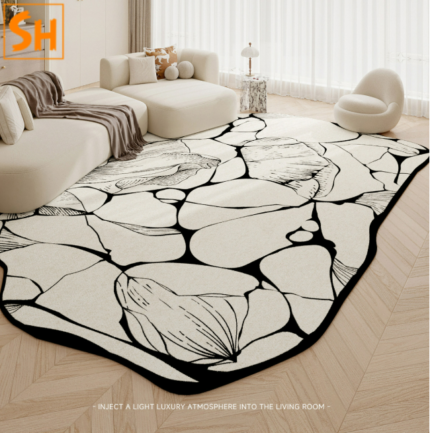 Thảm trải sàn họa tiết viền đen sắc nét JL1123
