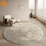 Thảm tròn lót bàn trà kiểu Pháp JR1005