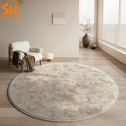 Thảm tròn lót bàn trà kiểu Pháp JR1005