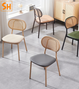 Ghế ăn sang trọng Nordic tựa lưng mây BOTB37