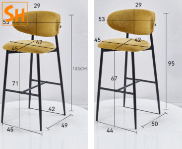 Ghế quầy bar Bắc Âu hiện đại đơn giản BOF47 12