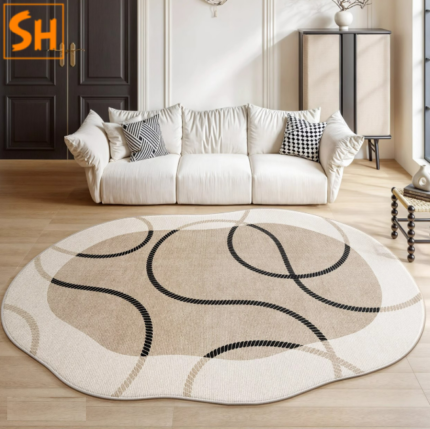 Thảm trải sàn hình bầu dục phong cách cổ điển DH5030