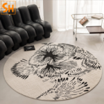 Thảm tròn decor bàn trang điểm style Bắc Âu LB1507