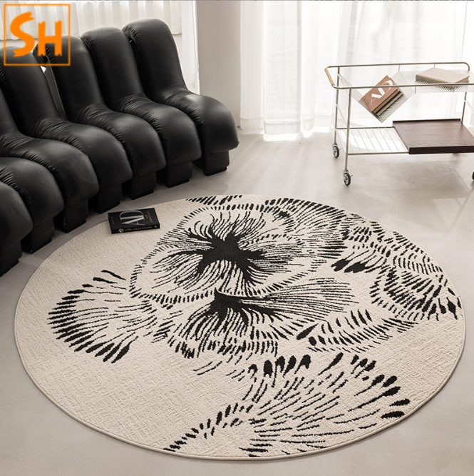 Thảm tròn decor bàn trang điểm style Bắc Âu LB1507 1 Thảm tròn decor bàn trang điểm style Bắc Âu LB1507