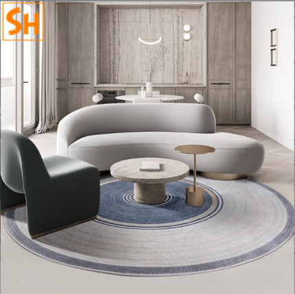 Thảm tròn trang trí ghế bành hiện đại MS03