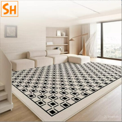 Thảm trải sàn họa tiết hình học kiểu Pháp DH1403