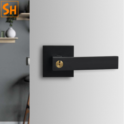 Khóa cửa phòng ngủ vuông hợp kim nhôm GA2708