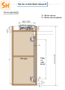 Phụ kiện cửa lùa cánh phẳng giảm chấn CG182 14