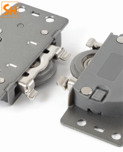 Phụ kiện ray trượt 2 cánh giảm chấn tủ quần áo YG228 12