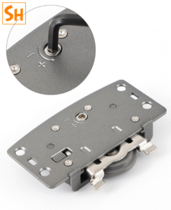Phụ kiện ray trượt 2 cánh giảm chấn tủ quần áo YG228 14