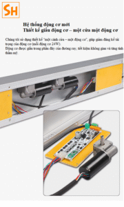 Phụ kiện ray trượt cửa lùa cánh phẳng bằng điện BTS-CAD 11