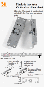 Phụ kiện ray trượt cửa lùa cánh phẳng bằng điện BTS-CAD 16