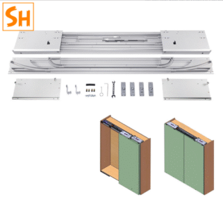 Phụ kiện ray trượt cửa lùa cánh phẳng BTS-MFD 6