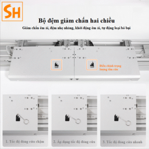 Phụ kiện ray trượt cửa lùa cánh phẳng BTS-MFD 13