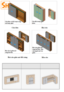 Phụ kiện ray trượt cửa lùa cánh phẳng BTS-MFD 5