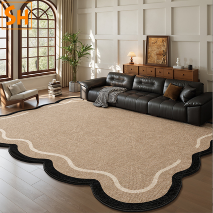 Thảm phòng khách viền uốn lượn sang trọng DH9281