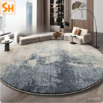 Thảm tròn giả lông cừu chống trượt FLA015