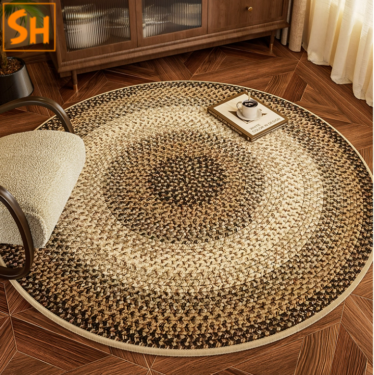 Thảm tròn phong cách Modern Vintage cao cấp JZ2910 0 Thảm tròn phong cách Modern Vintage cao cấp JZ2910
