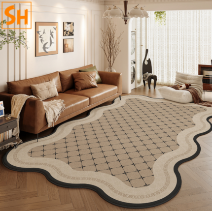 Thảm trải sàn bo viền uốn lượn cổ điển JR1031