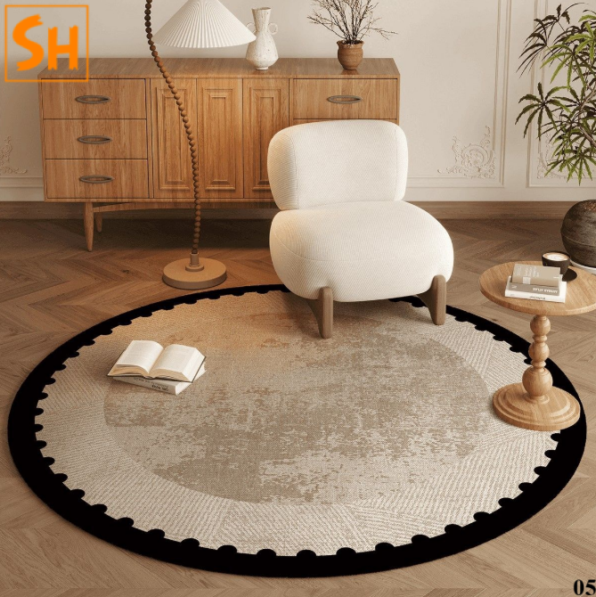 Thảm tròn trang trí dưới ghế bập bênh QR2111 05 Thảm tròn trang trí dưới ghế bập bênh QR2111