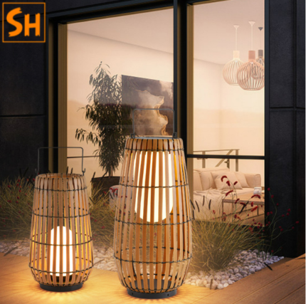 Đèn lồng giả mây di dộng decor ngoài trời FT815