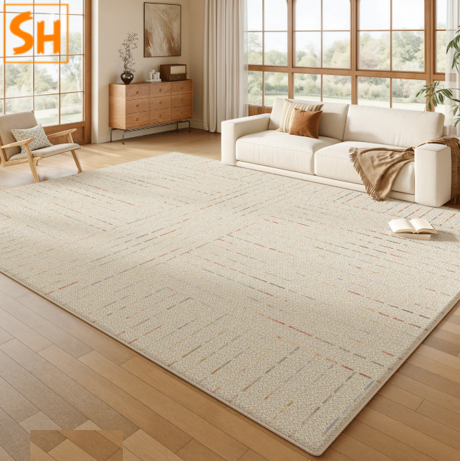 Thảm trang trí màu kem phong cách Wabi-sabi JR1026 4 Thảm trang trí màu kem phong cách Wabi-sabi JR1026