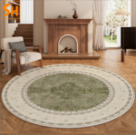 Thảm tròn họa tiết cổ điển style Châu Âu ZC1812