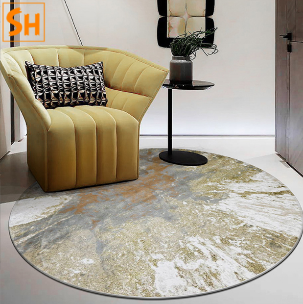 Thảm tròn trừu tượng cao cấp cho biệt thự MT9530 0 Thảm tròn trừu tượng cao cấp cho biệt thự MT9530