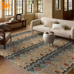 Thảm phòng ngủ hoa văn phong cách vintage GA7638