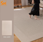Thảm trải sàn len màu trà sữa sang trọng JR8826